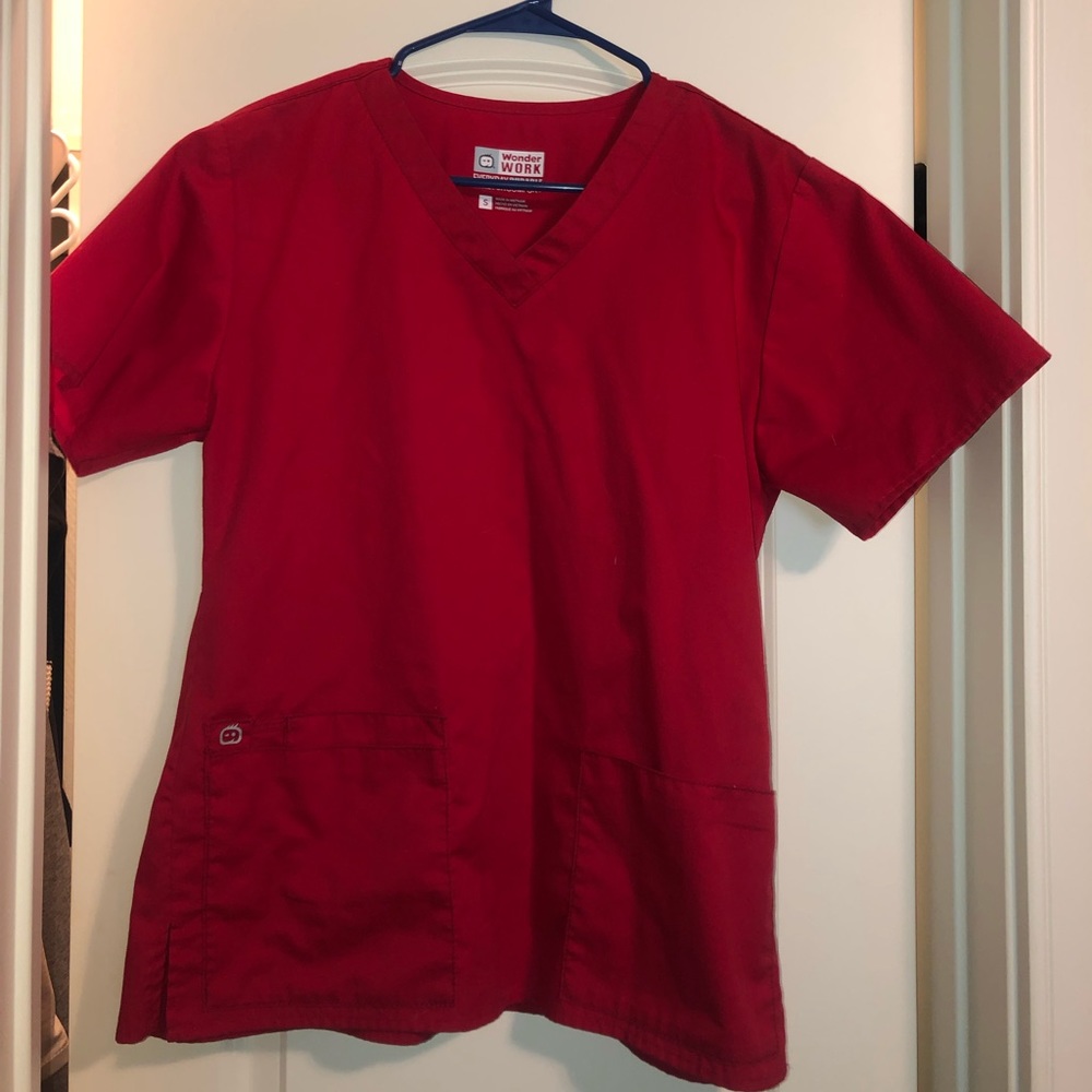 Red Wonder Work Scrubs